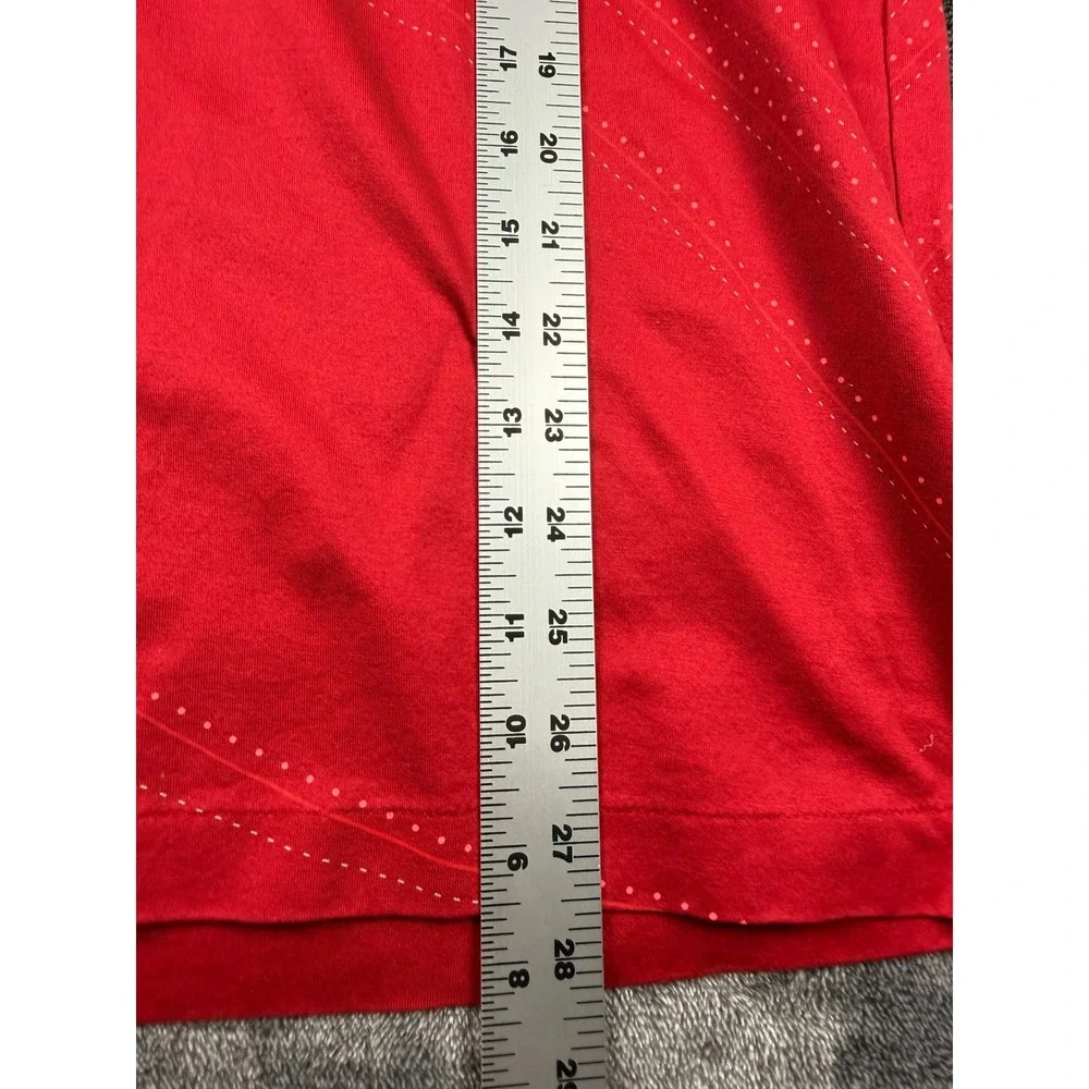 Nike Tiger Woods Collection Red Double Mercerized Cotton Golf Polo Shirt Mens L - Picture 4 of 6